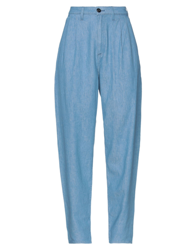 Shop Lee Woman Denim Pants Blue Size 25w-31l Cotton, Linen, Elastane