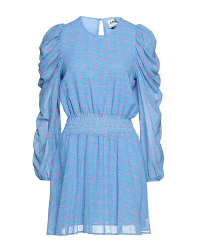 Shop Berna Woman Short Dress Sky Blue Size L Polyester