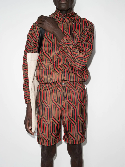Ahluwalia Braid Print Bermuda Shorts - Men's - Recycled Polyester In Green