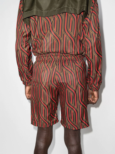 Ahluwalia Braid Print Bermuda Shorts - Men's - Recycled Polyester In Green