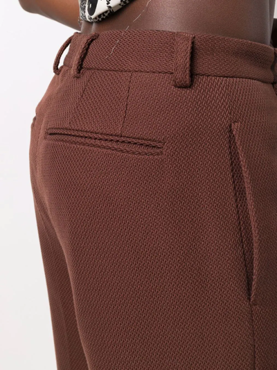 Shop Nanushka Straight-leg Tailored Trousers In Brown