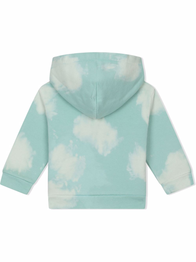 Shop Dolce & Gabbana Teddy Bear Cloud-print Hoodie In Blue