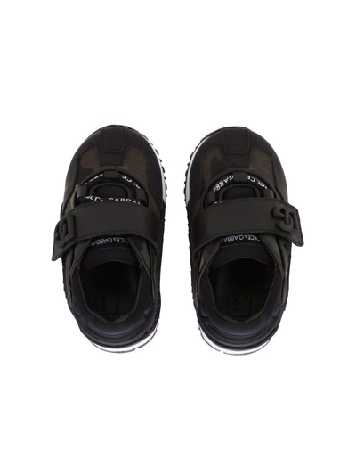 Dolce & Gabbana Camouflage-print Low-top Sneakers In Black