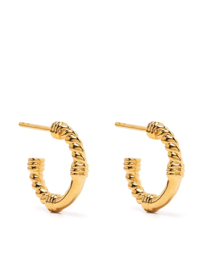 Shop Missoma Mini Cord Hoop Earrings In Gold