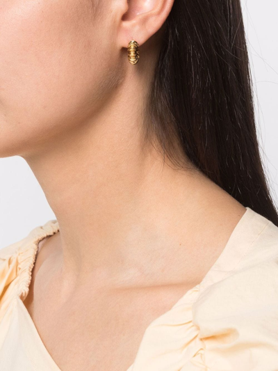 Missoma Medium Rigged Claw Hoop Earrings In Gold