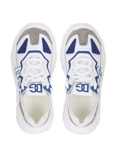 Shop Dolce & Gabbana Daymaster Leather Sneakers In White