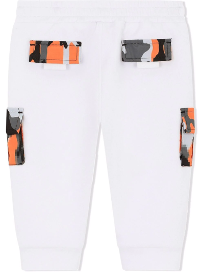 Dolce & Gabbana Camouflage-print Panelled Track Trousers In S9001 White