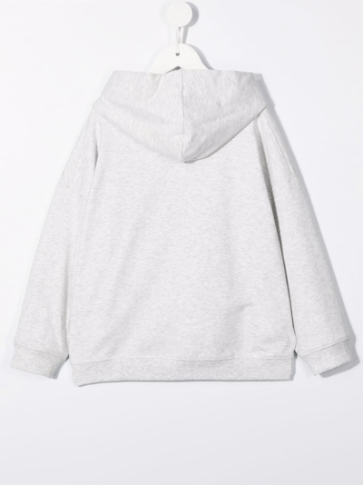 Shop Brunello Cucinelli Logo Print Sweatshirt In Grey