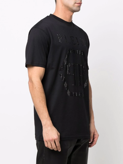 Shop Philipp Plein Hexagon-logo T-shirt In Black