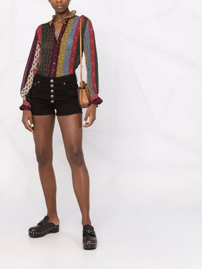 Dondup Button-detail High-waisted Shorts In Black