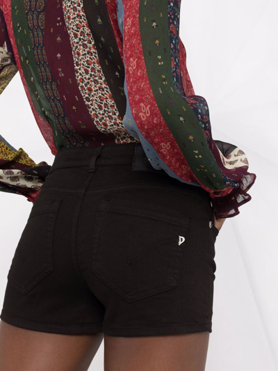 Dondup Button-detail High-waisted Shorts In Black
