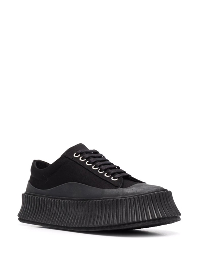 Shop Jil Sander Platform-sole Sneakers In Black