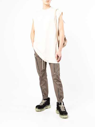 Shop Rick Owens Tarp Crew-neck Sleeveless T-shirt In White
