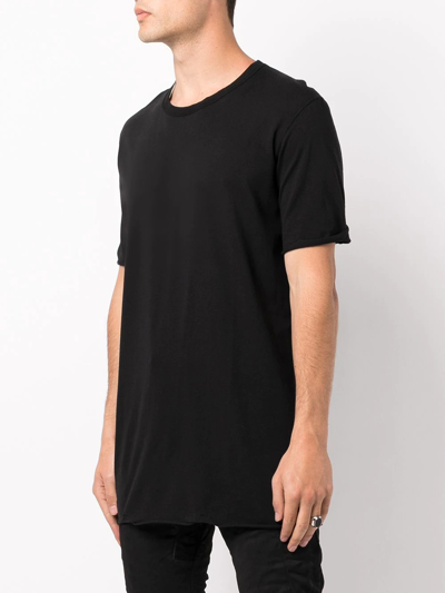 Boris Bidjan Saberi Rear Tape-detail T-shirt In Black