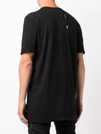 Boris Bidjan Saberi Rear Tape-detail T-shirt In Black