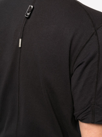 Boris Bidjan Saberi Rear Tape-detail T-shirt In Black