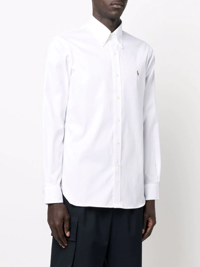 Shop Polo Ralph Lauren Polo Pony Button-down Oxford Shirt In White