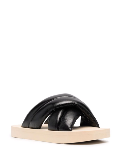 Shop Proenza Schouler Crossover Slide Sandals In Black