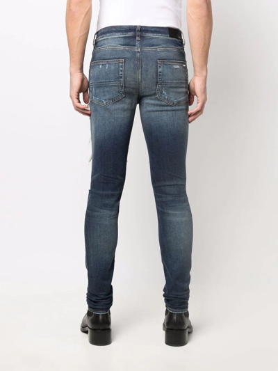 Amiri Distressed Slim-fit Jeans In Blue