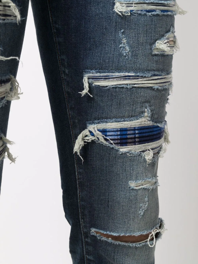 Amiri Distressed Slim-fit Jeans In Blue