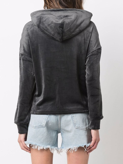 Shop Ugg Fleece-texture Hoodie In Grey
