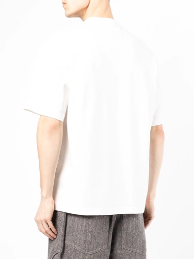 Shop Feng Chen Wang Logo-print Patchwork T-shirt In White