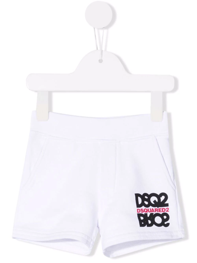 Shop Dsquared2 Logo-print Shorts In White