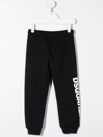 Shop Dsquared2 Logo-print Jersey Track Pants In Black