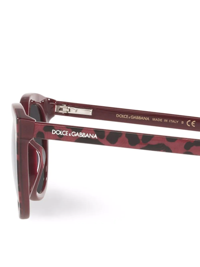 Shop Dolce & Gabbana Round-frame Sunglasses In Red