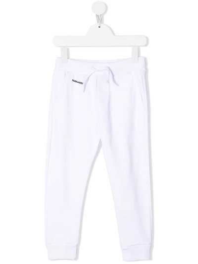 Shop Dsquared2 Logo-print Drawstring Track Pants In White