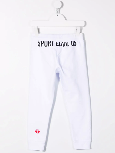 Dsquared2 Logo-print Drawstring Track Pants In White