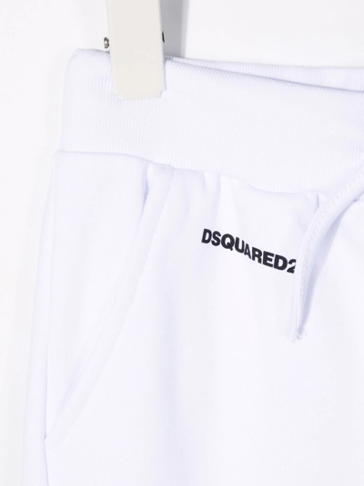 Dsquared2 Logo-print Drawstring Track Pants In White