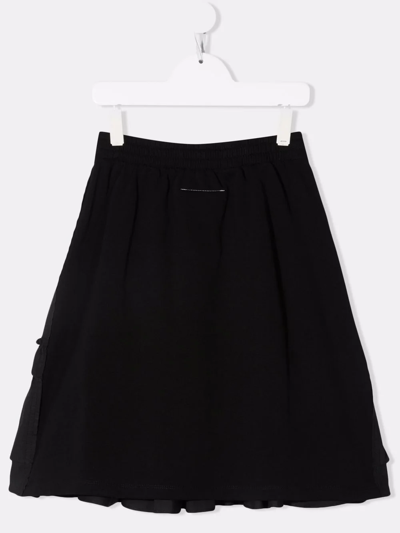 Shop Mm6 Maison Margiela Jersey Ra-ra Skirt In Black