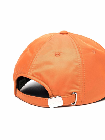 Shop Lanvin Logo Baseball Cap In Orange
