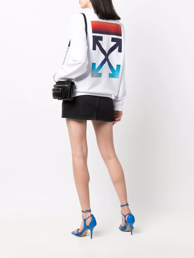 Shop Off-white Signature Arrows Print Sweatshirt In White