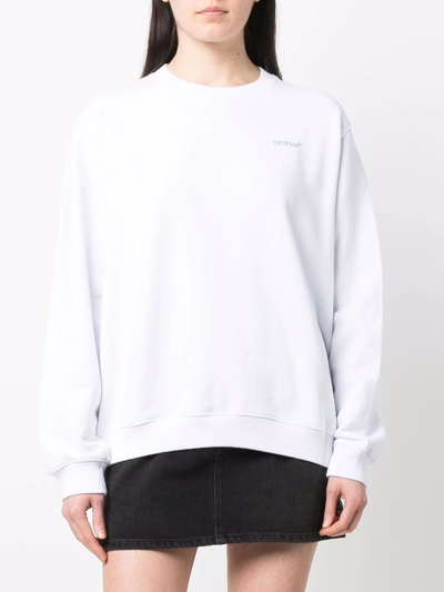 Shop Off-white Signature Arrows Print Sweatshirt In White