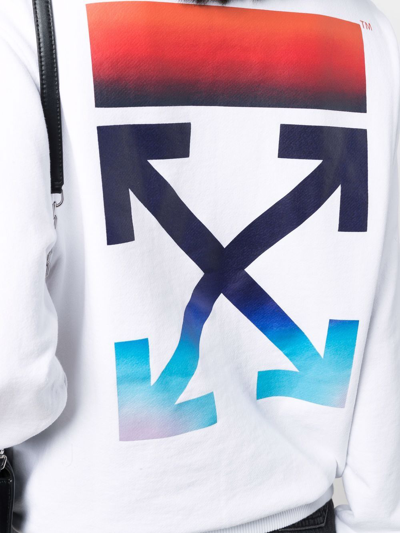 Shop Off-white Signature Arrows Print Sweatshirt In White