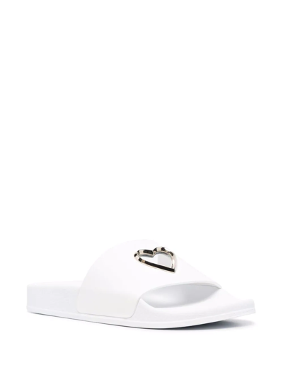 Redv Heart Plaque Slides In White