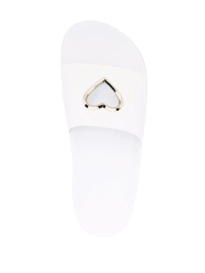 Redv Heart Plaque Slides In White
