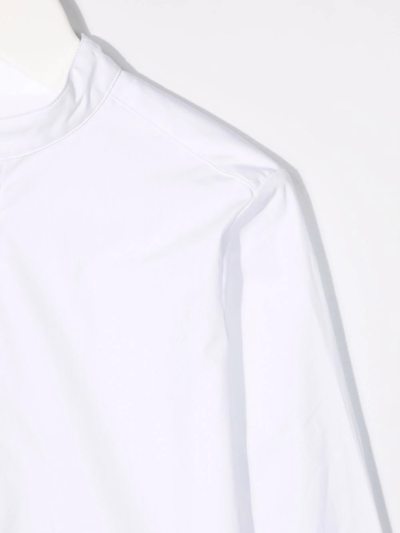 Shop Bonpoint Long-sleeve Fitted Shirt In White