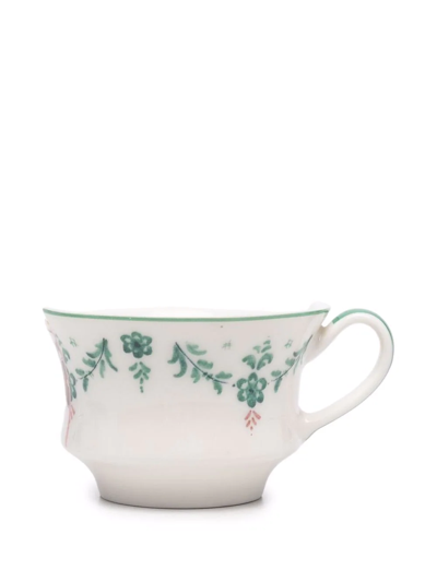 Seletti Hybrid Contrast-print Tea Cup Set In White