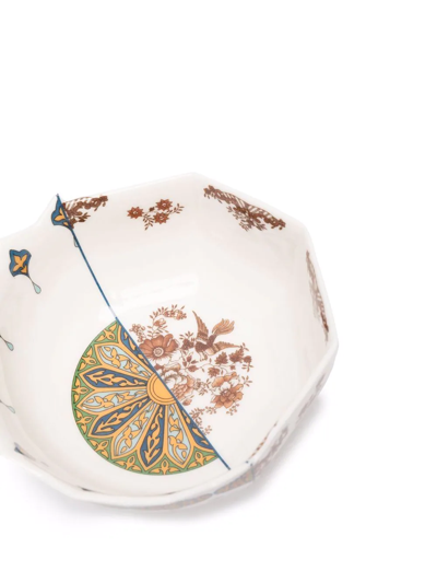 Seletti Hybrid Contrast-print Bowl In White