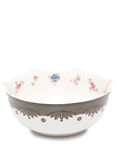 Shop Seletti Hybrid Contrast-print Bowl In White