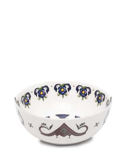 Seletti Hybrid Contrast-print Bowl In White