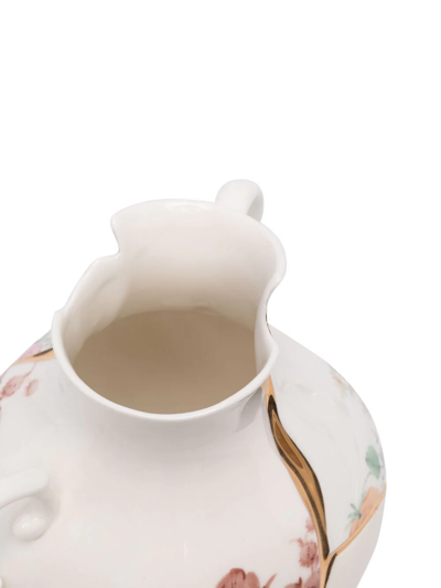 Seletti Kintsuji 24kt Gold-repair Vase In White
