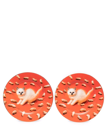Seletti Graphic-print Plate In Red