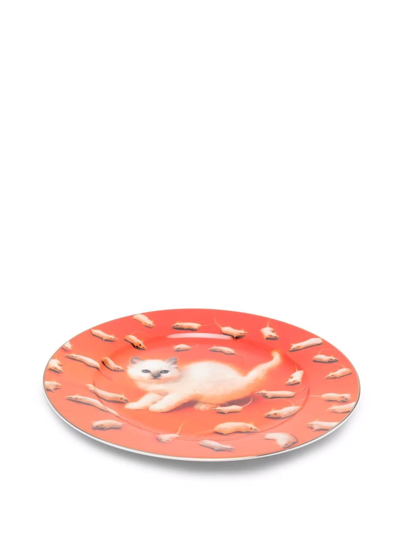 Seletti Graphic-print Plate In Red