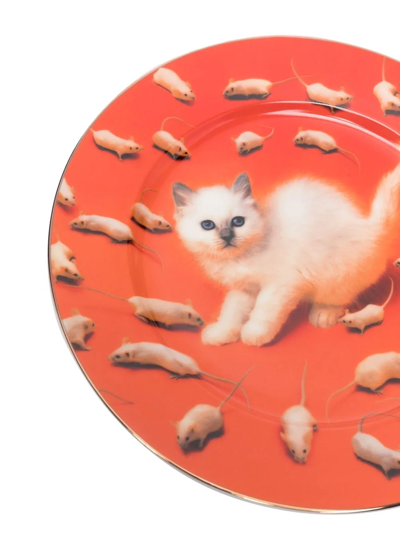 Seletti Graphic-print Plate In Red