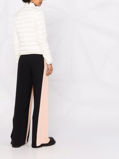 Moncler White Down Lans Short Jacket In Neutrals