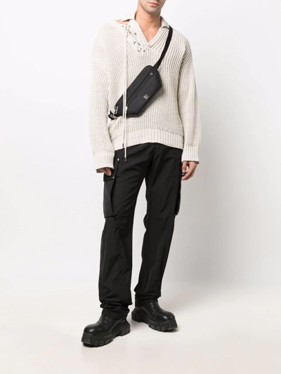 Shop Givenchy 4g Plaque Belt Bag In Black
